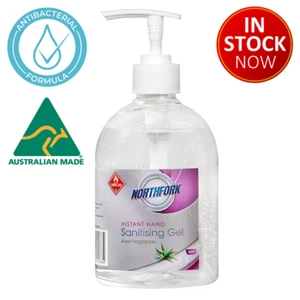 NEW Northfork Instant Hand Sanitiser Sanitising Gel 500mL Pump Bottle Aloe BULK - Picture 1 of 4
