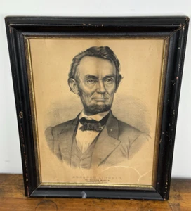Litografía 1865 Abraham Lincoln ~ El mártir de las naciones, asesinado 14 de abril de 1865 - Imagen 1 de 15