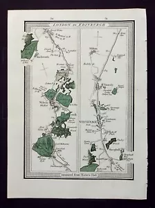 More details for hertfordshire, welwyn, knebworth, stevenage original antique road map, mogg 1817