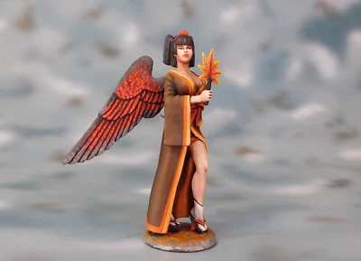 ⭐Tengu-chica.  Estatuilla 3D miniatura coleccionable Action Girl. 54mm 1/32 PINTADO⭐ Foto 1 de 4