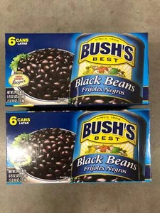 12 CANS Bush's Black Beans 15 oz Can Frijoles Negros - Picture 1 of 3