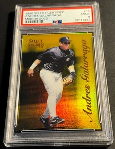 1996 ANDRES GALARRAGA SELECT CERTIFIED MIRROR GOLD #14 PSA 9 POP 4 NONE HIGHER - Picture 1 of 2
