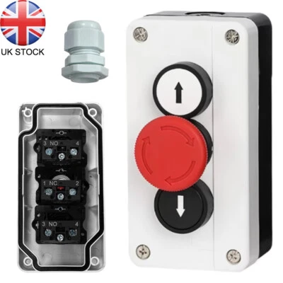 Push Button Station up/down arrows + stop button for hoist, roller shutter door - Image 1 of 4