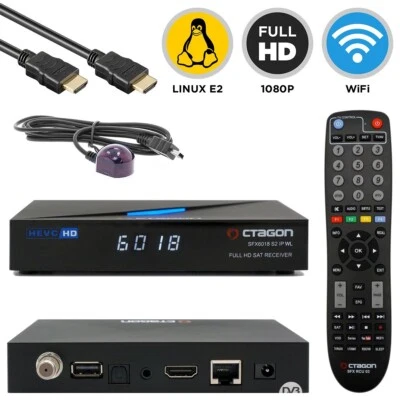 Octagon SFX6018 WL S2+IP Full HD WiFi Linux E2 & Define DVB-S2 Sat IP Receptor - Imagen 1 de 4