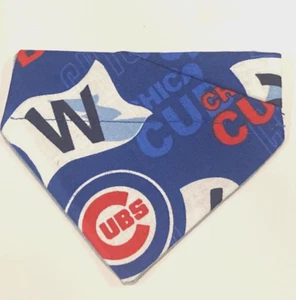 Over Collar Slide On Pet Dog Cat Bandana CHICAGO CUBS Baseball XSMALL - Picture 1 of 1