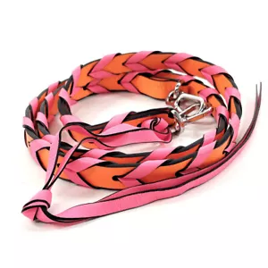 LOEWE Correa para el Hombro Correa para Cámara Bolso Trenzado Correa Cuero Rosa/Naranja Bicolor - Imagen 1 de 7