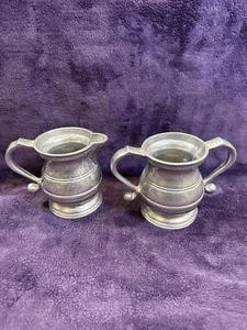 Vintage Aluminium Milchkännchen Set mit Griffen - Bild 1 von 4
