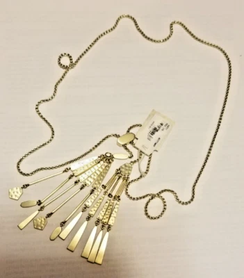 Kendra Scott Kathy Borlas Largas Colgante Collar Cadena Lariat Oro Nuevo con Etiquetas 150 Foto 1 de 2