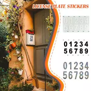 License Plate Sticker, 3PCS License Plate Number Invisible Digital Sticker S2O5 - Picture 1 of 16