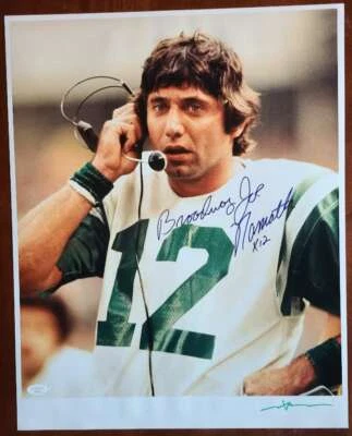 Broadway Joe Namath #12 JSA Signed Coa 16x20 Autograph Photo Jets - Image 1 of 2