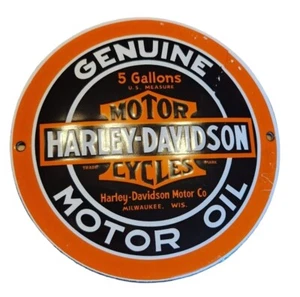 HARLEY DAVIDSON ORIGINAL. PORZELLAN EMAILLE / EMAILLE SCHILD, SCHILD, TELLER RETRO! - Bild 1 von 5