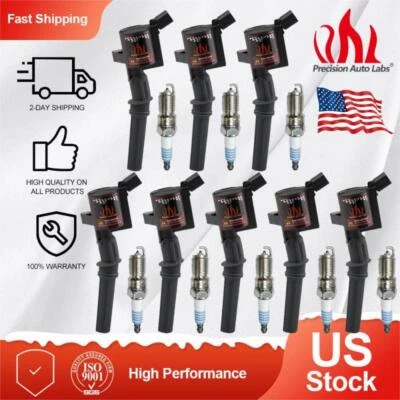 Bobina de encendido y bujía para Ford F150 Triton V8 1997~03 5,4 L 2000~09 4,6 L 8 piezas Foto 1 de 4