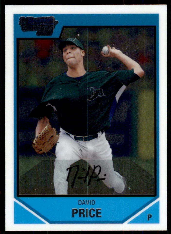 2007 Bowman Chrome Draft Draft Picks #BDPP55 David Price - Image 1 of 2