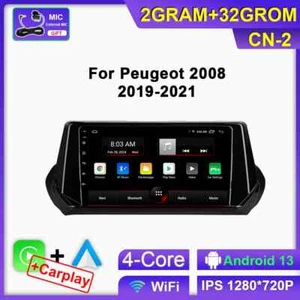 Pantalla de radio de coche Android para Peugeot 2008 208 2019-2021 CarPlay reproductor de vídeo GPS - Imagen 1 de 24