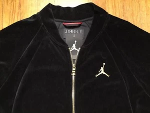 NIKE AIR JORDAN VELOUR JACKET BLACK Metallic GOLD Retro 1 High OG DMP OVO Men M - Picture 1 of 12