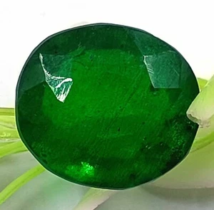 FANTASTIC SALE 9.60 CARAT OVAL SHAPE EGL CERTIFIED GREEN EMERALD LOOSE GEMSTONE - Picture 1 of 7