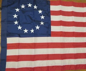 4'x6' Betsy Ross, hochwertiges Nylon, Tasche, Applikation Sterne & Streifen, patriotisch - Bild 1 von 6