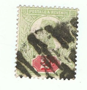 1 gebrauchte SG 199/200 ? Victoria Two Penny Briefmarke mit schwerem Stempel - Bild 1 von 1