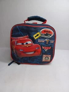 Disney Pixar Cars Lightning McQueen Insulated Lunch Box Bag Racing With Patches - Picture 1 of 10