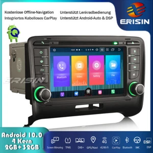 DSP DAB+Android 10 Autoradio GPS Navi CarPlay Wifi TPMS OBD2 DVD Für AUDI TT MK2 - Bild 1 von 13