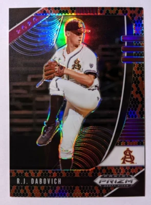 2020 PRIZM DRAFT PICKS SNAKE SKIN PRIZM R.J. DABOVICH 04/25 - Image 1 of 2