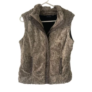 Tribal Women's Size Small Brown Faux Fur Fall Soft Outdoor Vest - Picture 1 of 9