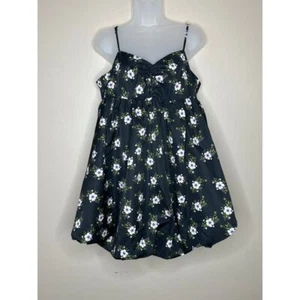 Mini Vestido Free People Nuevo con Etiquetas en A Bubble en Negro Floral Talla L Boho Cottagecore - Imagen 1 de 8