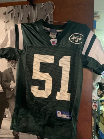 Vilma 51 NY Jets NFL Football Away Jersey Shirt White Reebok Youth Small Cover