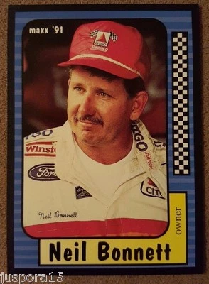 1991 Neil Bonnett Card 36 of 240 Maxx Collection Race Cards - Image 1 of 4