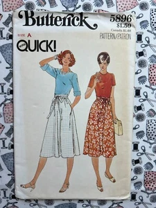 Butterick Sewing Pattern 5896 Misses' Skirt Size A Cut Complete to Size Medium - Picture 1 of 3