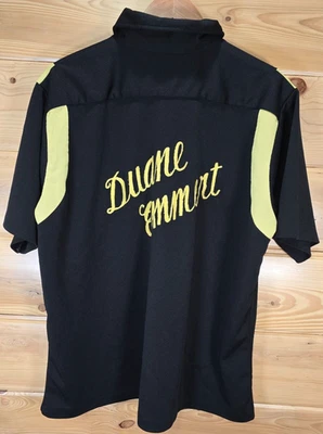 Vintage Hilton Bowling Polo Shirt Men XL Duane Emmert Black Yellow 70s - Image 1 of 4
