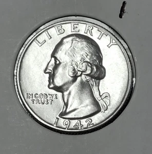1942  WASHINGTON QUARTER  CHOICE TO GEM BU UNCIRCULATED   #1 - Picture 1 of 2
