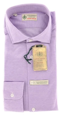 Camisa Borrelli Roxa Lavanda - Extra Fina - P/S - (MA2555ANDREA) - Imagem 1 de 4