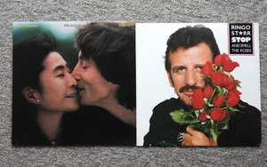 JOHN LENNON MILK & HONEY RINGO STARR STOP & SMELL THE ROSES LPBEATLES EXCELLENT - Picture 1 of 2