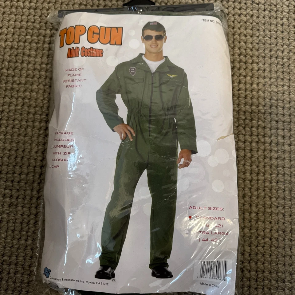 Disfraces RG Para Hombre Talla Única Top Gun Disfraz Fiesta Halloween Verde Oliva Foto 1 de 1