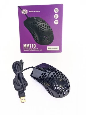 Cooler Master - Master MM710 Wired Optical Gaming Mouse - Black Glossy - Image 1 of 2