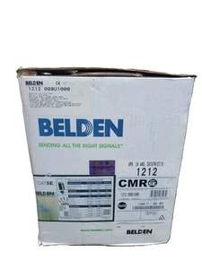 BELDEN 1212 CAT 5E White 4Pr 24AWG Multi-Conductor U/UTP CMR 1000 Feet - Picture 1 of 4