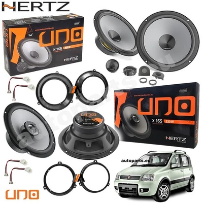 Kit 6 Casse Altoparlanti Hertz Ant+Post per Fiat Panda 169 con Griglie Tweeter - Immagine 1 di 4