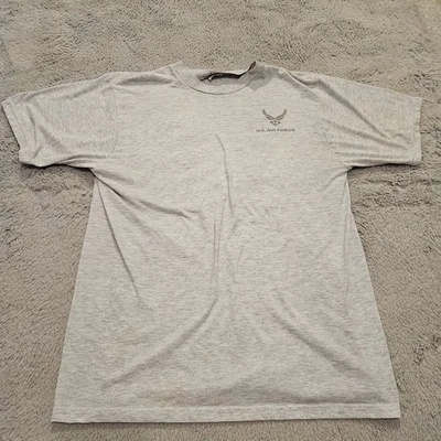 Large L US Air Force USAF Reflective PT Silver Short Sleeve Gray T-Shirt shirt - Image 1 of 4