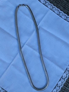 Vintage Monet dicke Schlangenkette silberfarben 30" lange Halskette EG - Bild 1 von 5