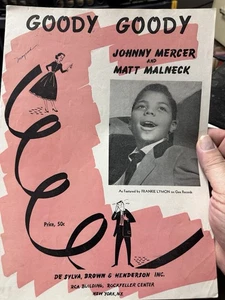 J 50s Doo Woo pop sheet music ‘Goody Goody’ (Frankie Lymon) - Picture 1 of 2