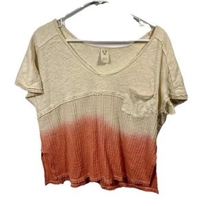 Camisa We The Free Mezcla de Lino Mujer Talla XXS Melocotón Ombré Free People De Gran Tamaño - Imagen 1 de 11