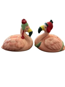St Nicholas Square Tropical Pink Flamingo Salt & Pepper Shaker Never Used - Picture 1 of 6