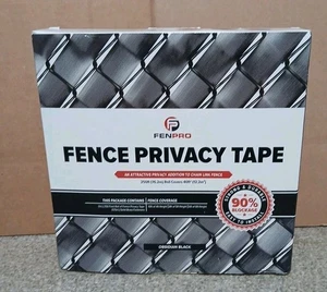 Fence Privacy Tape for Chain Link Fences - Obsidian Black 250 ft. roll 125 faste - Picture 1 of 2
