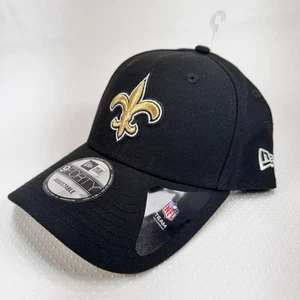 Gorra de béisbol New Era NFL Orleans Saints para hombre talla única negra dorada logotipo 9Forty - Imagen 1 de 6