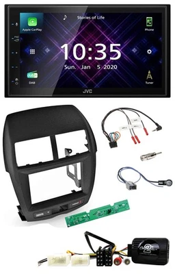 JVC DAB 2DIN Lenkrad Bluetooth USB Autoradio für Mitsubishi ASX 2010-2014 - Bild 1 von 4