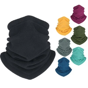 Balaclava Fleece Windproof Scarf Half Face Mask for Outdoor Ski Warm Neck Gaiter - Picture 1 of 43
