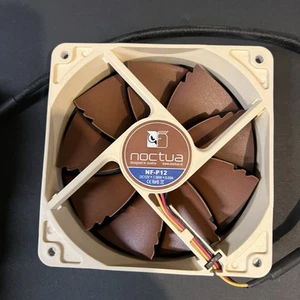 Ventilateur boîtier PC Noctua NF-P12 120mm beige/marron - Photo 1/4