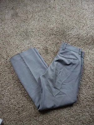 Винтажные мужские брюки 70-х Levi's Panatela 32X29 серые расклешенные плоские спереди * - Изображение 1 из 4