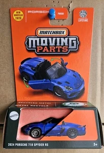 MATCHBOX 2025 MOVING PARTS - PORSCHE 718 SPYDER RS [BLUE] NEAR MINT CARD GOOD  - Picture 1 of 5